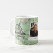 Mug Aventure Carte vintage design graduation photo (Devant gauche)