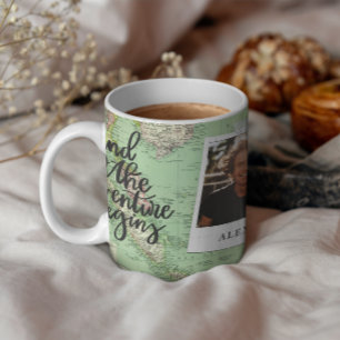 Mug Aventure Carte vintage design graduation photo