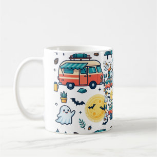 Mug Aventure de camping en camping-car Halloween sous