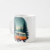Mug Aventure de camping rétro Van Life Explorateur de (Devant gauche)