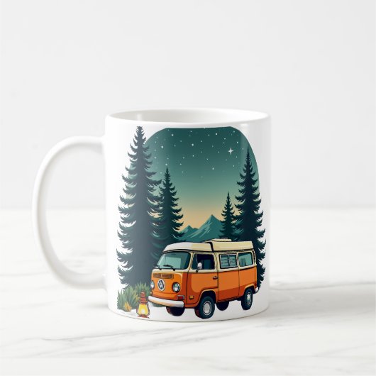 Mug Aventure de camping rétro Van Life Explorateur de (Gauche)