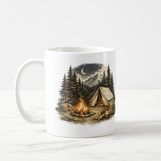 Mug Aventure de camping vintage (Gauche)