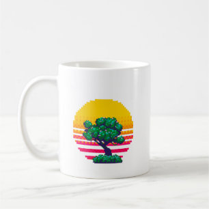 Mug Aventure de l'arbre au coucher du soleil rétro