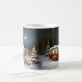 Mug Aventure de Noël de la caravane de Boxer en hiver (Centre)