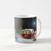 Mug Aventure de Noël de la caravane du corgi d'hiver (Devant droit)