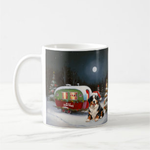 Mug Aventure de Noël en caravane avec un bouvier berno