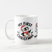 Mug Aventure de pingouin de Noël d'hiver dans une merv (Gauche)