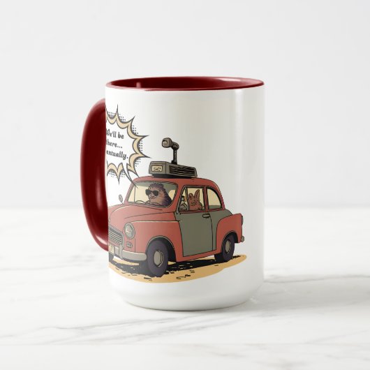 Mug Aventure de road trip de la bande dessinée de pare (Devant gauche)