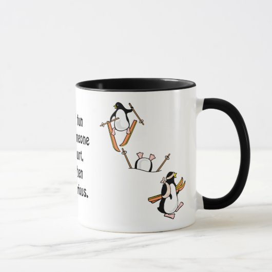 Mug Aventure de ski de pingouin (Droite)