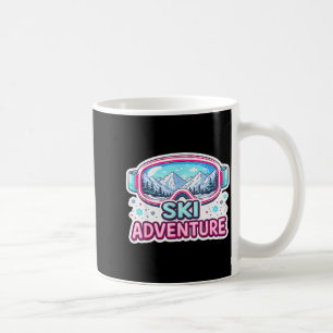 Mug Aventure de ski pour femmes skieuse montagne hiver