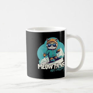 Mug Aventure de sports d'hiver de chat de ski plaisir