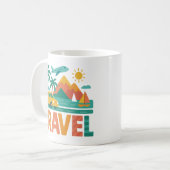 Mug Aventure de voyage colorée (Devant gauche)