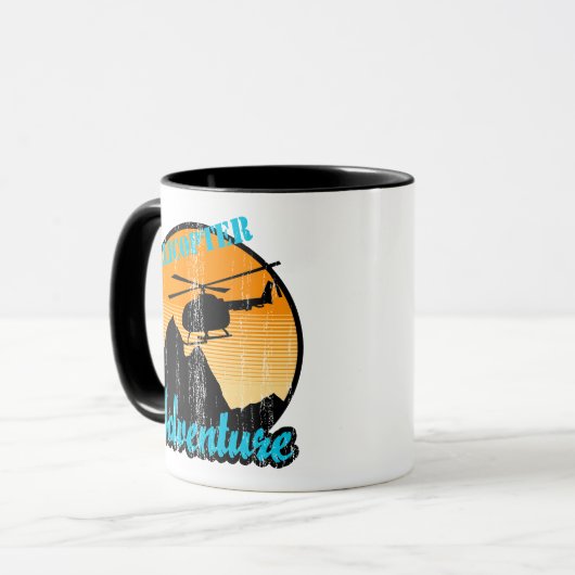 Mug Aventure d'hélicoptère Retro (Devant gauche)