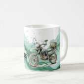 Mug Aventure en moto verte (Devant droit)