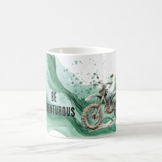 Mug Aventure en moto verte (Centre)
