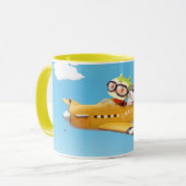Mug Aventure en vol avec chien (Devant gauche)