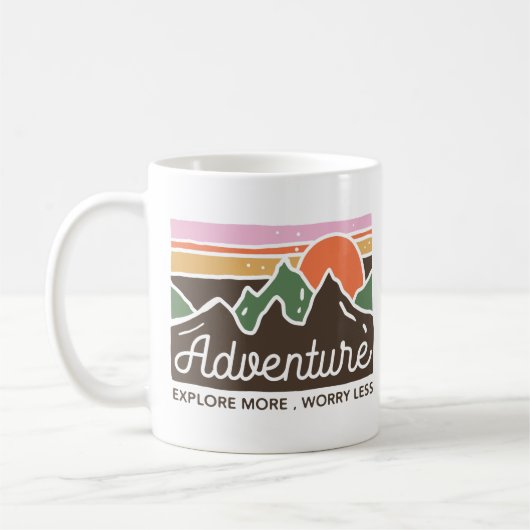 Mug Aventure Explorez Plus De Souci Moins (Gauche)