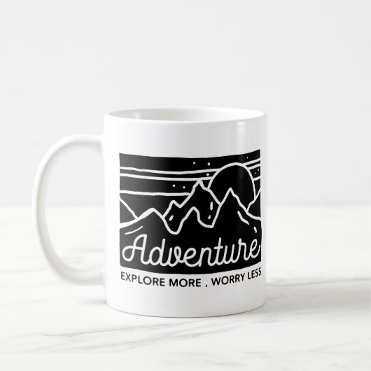 Mug Aventure Explorez Plus De Souci Moins (Gauche)