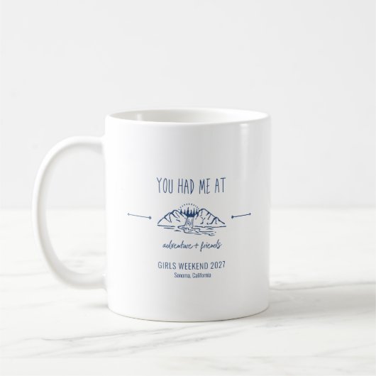 Mug Aventure + Friends Girls Weekend Getaway Custom (Gauche)