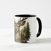 Mug Aventure majestueuse dans la forêt de cerfs Nature (Devant droit)