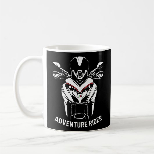 Mug Aventure Motorcycle Rider Off Road Italien Strada (Gauche)