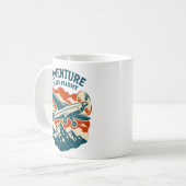 Mug Aventure prend l'avion Retro Voyage aérien (Devant gauche)