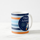 Mug Aventure spatiale avec fusée personnalisée (Devant droit)
