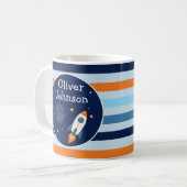 Mug Aventure spatiale avec fusée personnalisée (Devant gauche)
