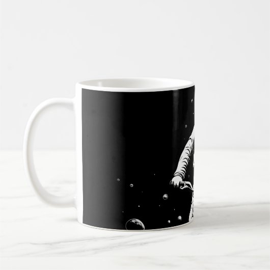Mug Aventure spatiale de vélo astronaute cosmique (Gauche)