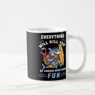 Mug Aventures de surf drôles pour amateurs de requins