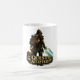 Mug Aventurier de Fantaisie Acceptant la Quête