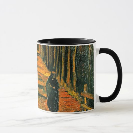 Mug Avenue des peupliers au coucher du soleil (Droite)
