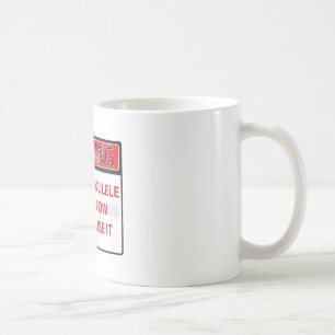 Mug avertissant j'ai une ukulélé 2000Warning que j'a