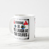 Mug Avertissement : AI va rire de votre Selfies.w (Devant gauche)