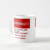 Mug Avertissement d'avance d'équipe (Devant gauche)