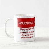 Mug Avertissement d'avance d'équipe (Gauche)