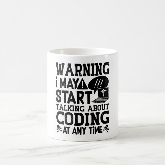 Mug Avertissement de codage de code Médicale Je peux c (Centre)