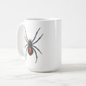 Mug Avertissement de la veuve : Spider de veuve noire (Devant gauche)