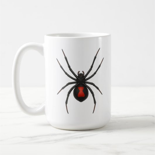 Mug Avertissement de la veuve : Spider de veuve noire (Gauche)