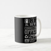 Mug Avertissement de l'agent correctionnel Ligne mince (Devant droit)