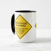 Mug Avertissement de ménopause (Devant gauche)