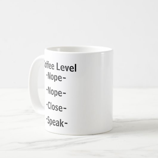 Mug Avertissement de niveau de café (Devant gauche)