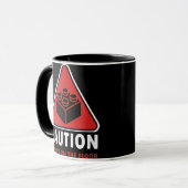 Mug Avertissement Drôle Prudence Blocs De Construction (Devant gauche)