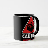 Mug Avertissement Drôle Prudence Blocs De Construction (Devant droit)