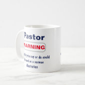 Mug Avertissement du pasteur Musique humoristique (Devant gauche)