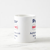Mug Avertissement du pasteur Musique humoristique (Centre)