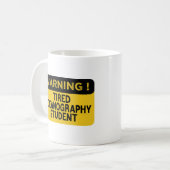 Mug Avertissement Étudiant en océanographie fatigué (Devant gauche)