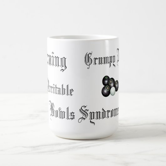 Mug Avertissement Grumpy Bowoman Femme Avec Des Bowles (Centre)