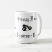 Mug Avertissement Grumpy Bowoman Femme Avec Des Bowles (Devant droit)