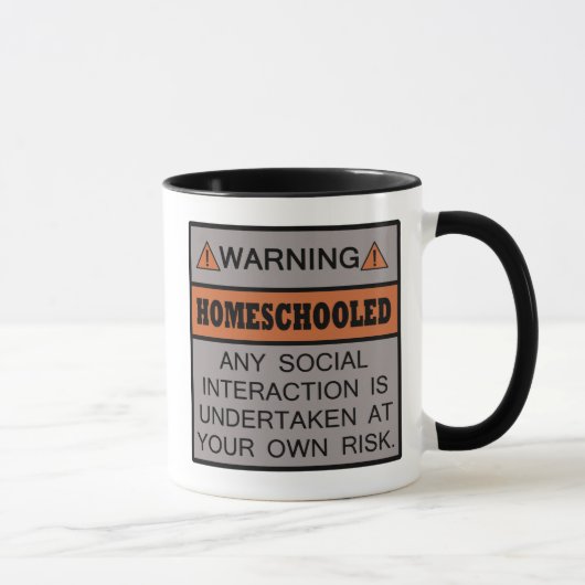 Mug Avertissement ! Homeschooled ! (Droite)